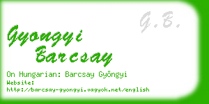 gyongyi barcsay business card